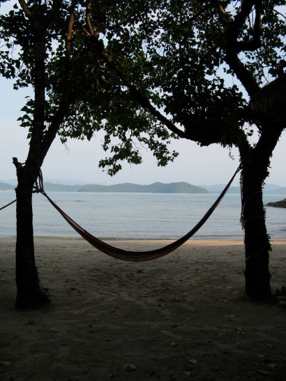 hammock by the beach bar